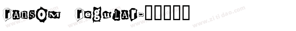 Ransom Regular字体转换